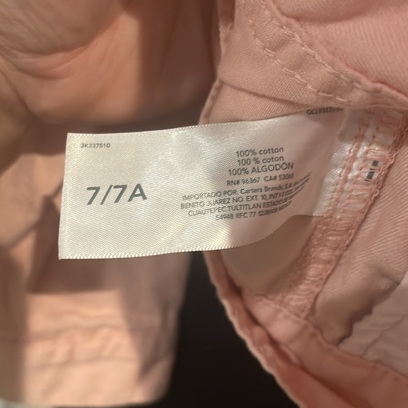 3/$20 Oshkosh B’Gosh girls size 7 baby pink jean jacket with lace accents in EUC - Picture 6 of 9